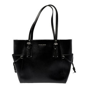 Michael Kors Large Black Leather Voyager Tote NWOT